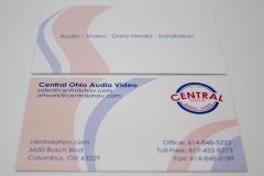 Central Ohio Audio Video Business Card